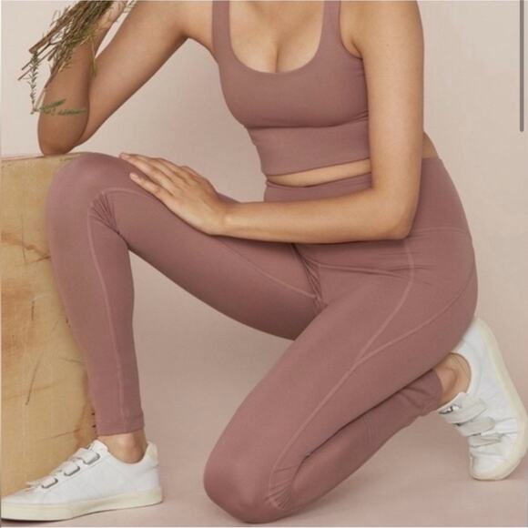 Girlfriend Collective High Waist Compression Legging Mauve Size Small - Picture 2 of 6
